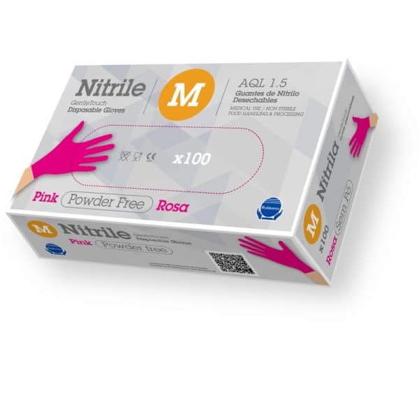Guantes Nitrilo Rosa Talla