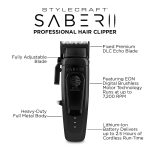 Maquina Stylecraft SC Saber 2 Black Clipper - Imagen 6